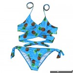 RAISINGTOP Ladies Push-up Padded Bra Pineapple Pattern Bikini Set Swimwear Separates Swimsuit Bathing Suit Beachwear Blue B079QCP9CY